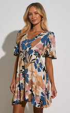 Load image into Gallery viewer, Polynesian Print V-Neck Dress