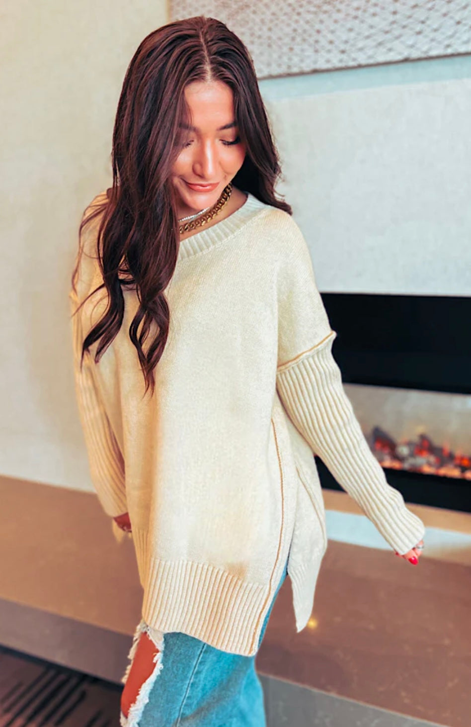Cream oversized sweater