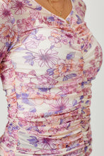Load image into Gallery viewer, Floral Ruching Top